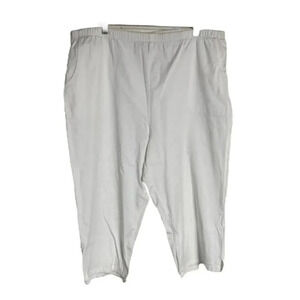 d & co.‎ denim & company XL white pull up capris